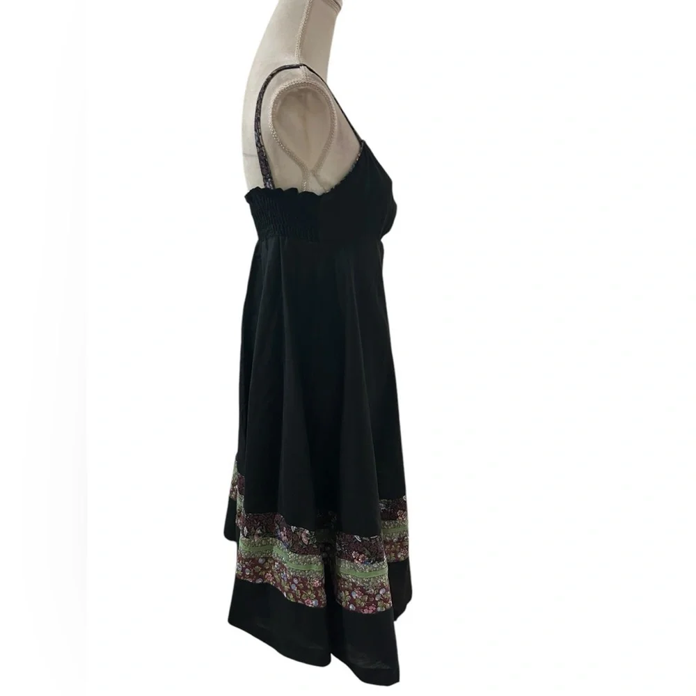 Young Edwardian by Arpeja bohemian💥1970s VTG midi black Dress size Small - Picture 6 of 9